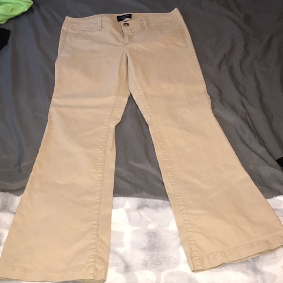 american eagle bootcut khaki pants